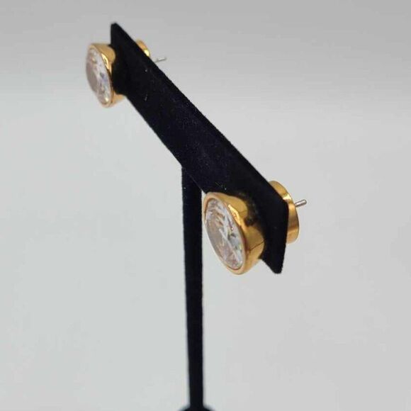 Michael Kors Rose Gold Large Crystal Stud Earrings - Picture 5 of 9